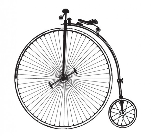 Vintage Big Wheel Bicycle Vector Graphic wheel web vintage vector unique ui elements tricycle tires stylish retro quality original old fashioned new interface illustrator high quality hi-res HD graphic fresh free download free eps elements download detailed design creative big wheel bicycle   