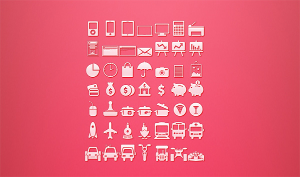 49 Mixed Glyph Web Icons Set transportation set mixed icons glyph gadgets free food banking   
