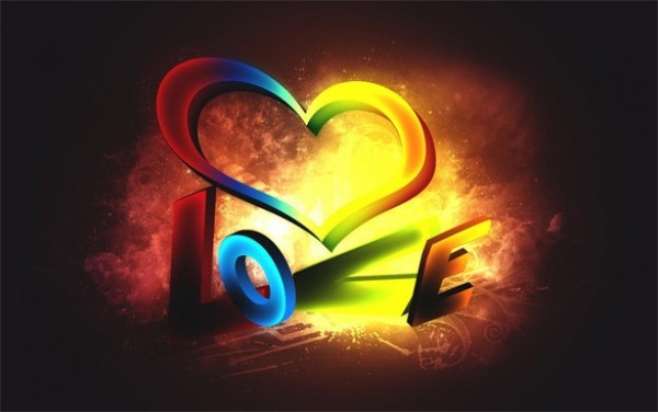 Colorful LOVE 3D Abstract Wallpaper Background web wallpaper unique ultimate simple quality original new modern love hi-res HD fresh free download free download design creative colorful clean background abstract 3d   