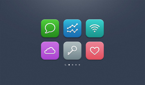 6 Crisp Colorful iOS Icons Set PSD web unique ui elements ui stylish set rounded quality psd original new navigation modern minimal key ios icons iOS buttons ios interface icons icon hi-res HD graph fresh free download free fav elements download detailed design creative colorful cloud clean chat buttons app   