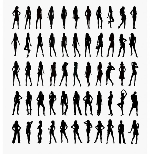 55 Lovely Ladies Silhouette Poses Vector Set women woman web vector unique ui elements stylish silhouette set quality pose original new lady ladies interface illustrator high quality hi-res HD graphic girl fresh free download free elements download detailed design creative   