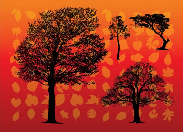 Silhouette Trees on Leaves Vector web vectors vector graphic vector unique ultimate tree silhouette quality photoshop pattern pack original new modern leaves leaf illustrator illustration high quality fresh free vectors free download free Fall download design creative autumn ai   