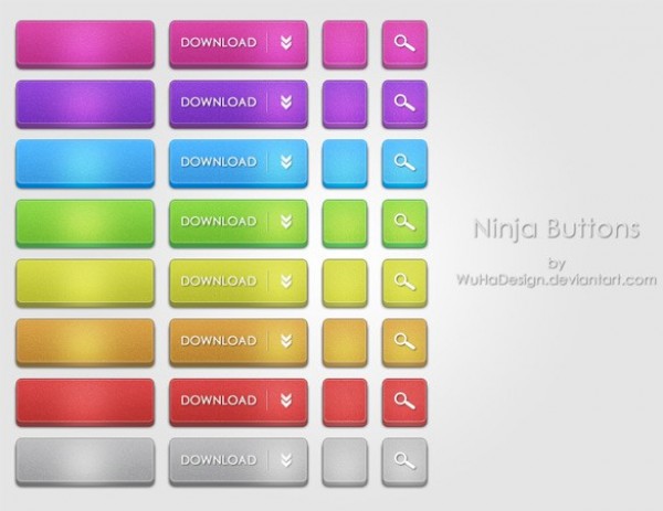 Colorful 3D Web UI Buttons Set PSD web unique ui elements ui stylish small simple search buttons search quality original new modern interface hi-res HD fresh free download free elements download buttons download detailed design creative colors clean chunky buttons 3d   