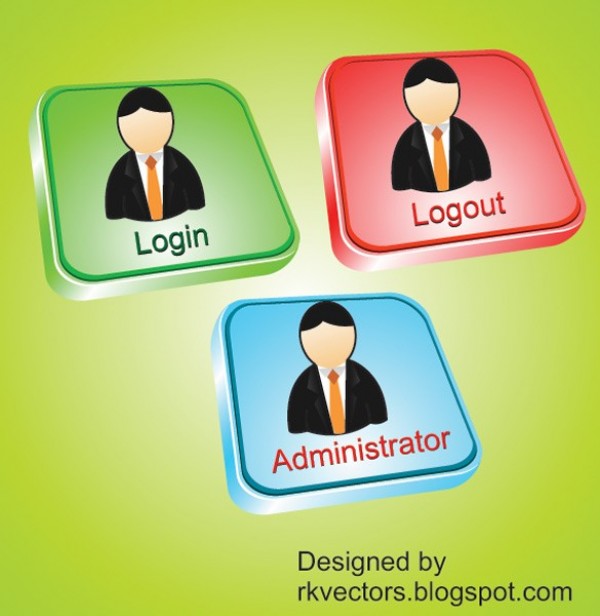 Modern 3D Login Logout Vector Icons Set web vector unique ui elements stylish set quality original new logout interface illustrator icons high quality hi-res HD graphic fresh free download free elements download detailed design creative avatar administrator 3D Login   