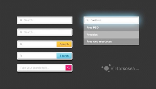 Clean Crisp Search Fields Set PSD web unique ui elements ui stylish simple search form search field search quality psd original new modern light interface hi-res HD grey fresh free download free elements dropdown search field dropdown download detailed design creative clean bar   