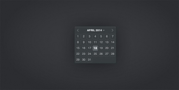 Dark Calendar Datepicker Widget PSD web unique ui elements ui stylish quality psd original new modern interface hi-res HD fresh free download free elements download detailed design datepicker date select date picker date dark creative clean calendar widget calendar blue   