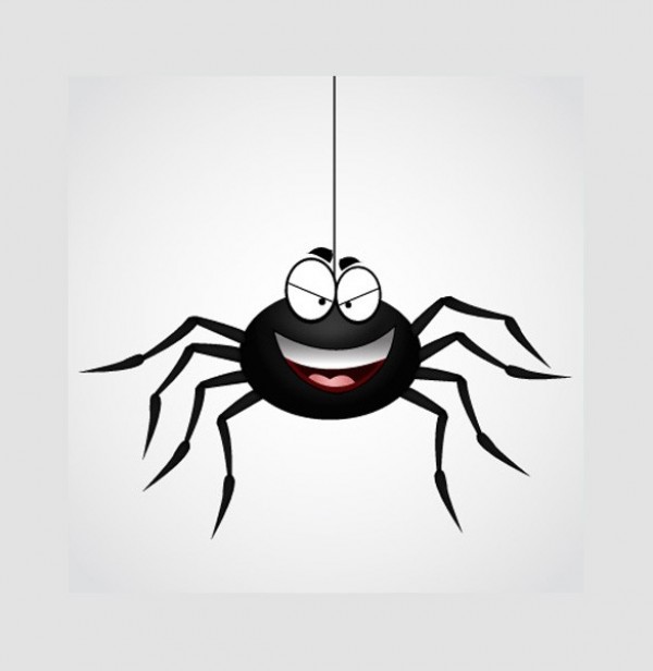 Grinning Black Spider Vector Graphic web vector spider vector unique ui elements teeth stylish spider smiling quality original new interface illustrator illustration high quality hi-res HD grinning graphic fresh free download free evil elements download detailed design creative black spider   