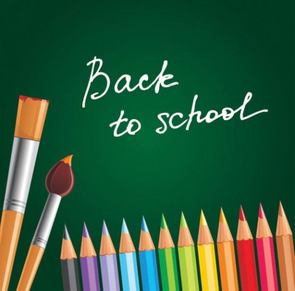 Back to School Board Vector Graphic vector unique stylish school quality original illustrator high quality graphic free download free download creative colored pencils blackboard Back to school   