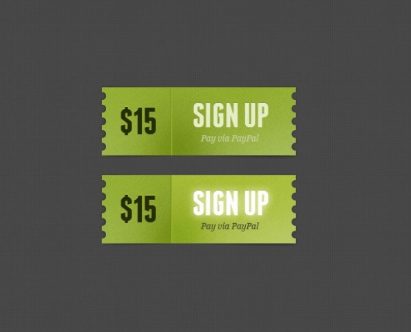 Ticket Style Sign Up Invite Box PSD web unique ui elements ui ticket stylish signup quality psd original new modern invite box invite interface hi-res HD green fresh free download free elements download detailed design creative clean box   