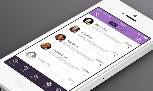 iOS7 Version of Android's Viber PSD web Viber iOS7 viber app Viber unique ui elements ui stylish social quality psd original new modern ios7 ios 7 interface hi-res HD fresh free download free elements download detailed design creative connect clean app android   