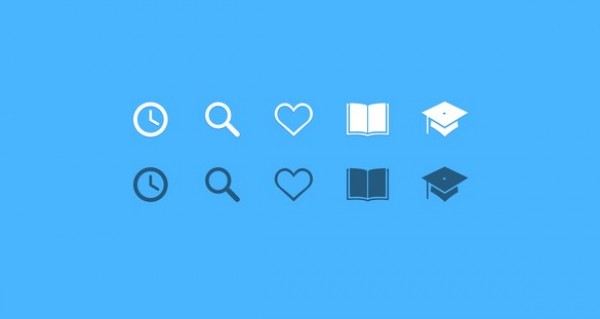 10 Simple Education Research Icons Set PSD white web unique ui elements ui stylish simple set research quality psd original new modern magnifier light interface icons hi-res heart HD grad hat fresh free download free elements education icons education download detailed design dark creative clock clean book black   