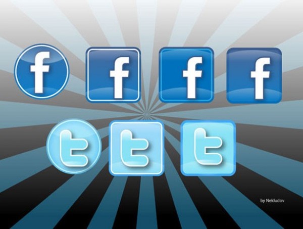 7 Blue Social Media Twitter/Facebook Icons Set web vector unique ui elements twitter stylish social set quality original new networking media interface illustrator icon high quality hi-res HD graphic fresh free download free facebook eps elements download detailed design creative blue   