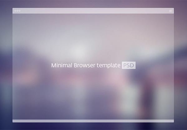 Minimal Semi-Transparent Browser Window ui elements ui transparent template semi-transparent minimal ios free download free browser window   