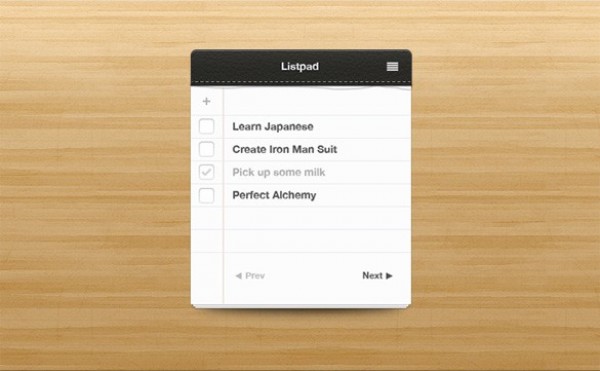 Neat Little Todo List Notepad with Black Header web unique ui elements ui torn todo list todo to do list stylish quality psd paper original notes notepad new modern list lined interface hi-res header HD fresh free download free elements download detailed design creative clean black   