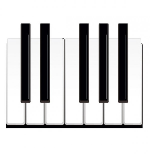 Octave Piano Keys Vector Graphic vector unique stylish quality piano octave piano keys piano original octave keys keyboard illustrator high quality graphic free download free download creative black and white   