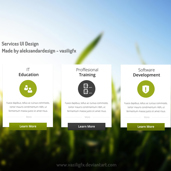 Web Design Service services ui kit box icon PSD free download   