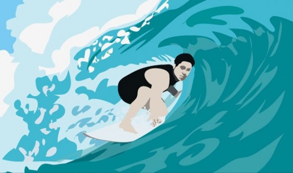 Riding the Wave Surfer Illustration web wave vector unique ui elements surfing vector surfing surfer vector surfer surf stylish quality original ocean new interface illustrator illustration high quality hi-res HD graphic fresh free download free elements download detailed design creative background ai   