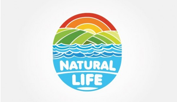Natural Life Ocean Sunset Abstract Vector Logo web vector unique ui elements sunset stylish sea quality original ocean new natural life natural logotype logo interface illustrator high quality hi-res HD graphic fresh free download free elements download detailed design creative blue art ai abstract   
