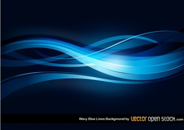 Flowing Blue Waves Abstract Vector Background web wavy waves vector unique stylish quality original lines illustrator high quality graphic fresh free download free flowing download design dark blue curves creative blue background ai abstract   