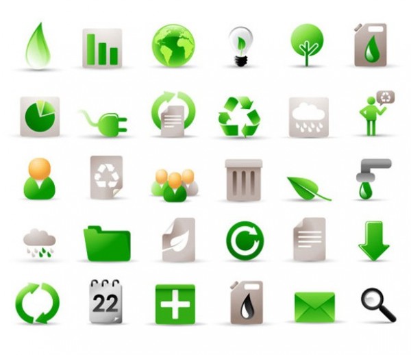 30 Ecology Green Vector Icons Pack web vector unique ui elements stylish set recycle quality pack original organic new natural interface illustrator icons high quality hi-res HD green graphic fresh free download free elements ecology eco download detailed design creative ai   
