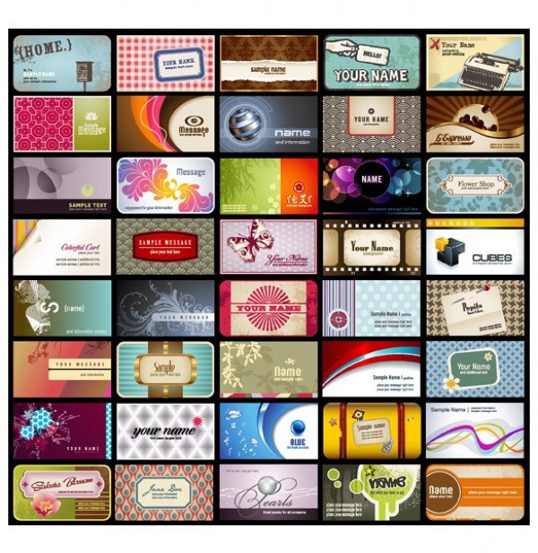 Attractive Business Card Vector Pack web vector unique ui elements stylish set quality presentation card personal card pack original new interface illustrator high quality hi-res HD graphic fresh free download free elements download detailed design creative business card business   