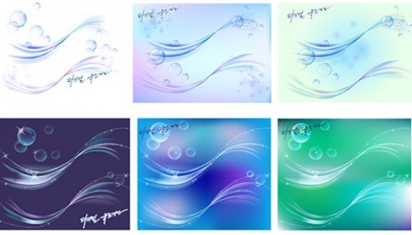 6 Liquid Bubble Wave Abstract Vector Backgrounds web wave water vector unique stylish quality original ocean illustrator high quality graphic fresh free download free download design creative bubbles blue background abstract   