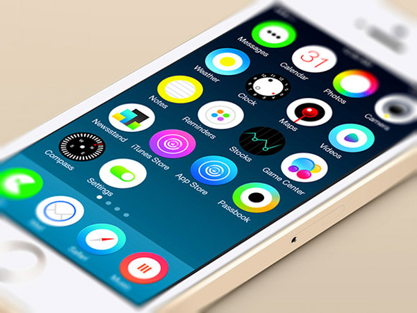 iOS7 Clean Circle UI Concept ui elements ios7 ui ios7 icons ios7 circle icons free download free flat download concept colorful circle icons circle   