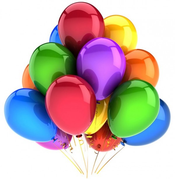 Bright Colorful HD Balloons PNG vivid vibrant png party high def HD festive colorful bunch balloons   