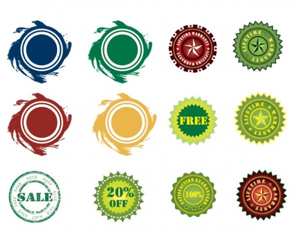 12 Fresh Modern Web UI Stickers Set web vector unique ui elements stylish stickers satisfaction guaranteed sale round quality original new lifetime warranty interface illustrator high quality hi-res HD graphic fresh free download free elements download discount detailed design creative   