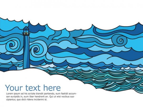 Ocean Lighthouse Abstract Art Landscape Background web waves vector unique ui elements stylish quality original ocean abstract background ocean new lighthouse landscape interface illustrator high quality hi-res HD graphic fresh free download free elements download detailed design creative blue background art ai abstract   