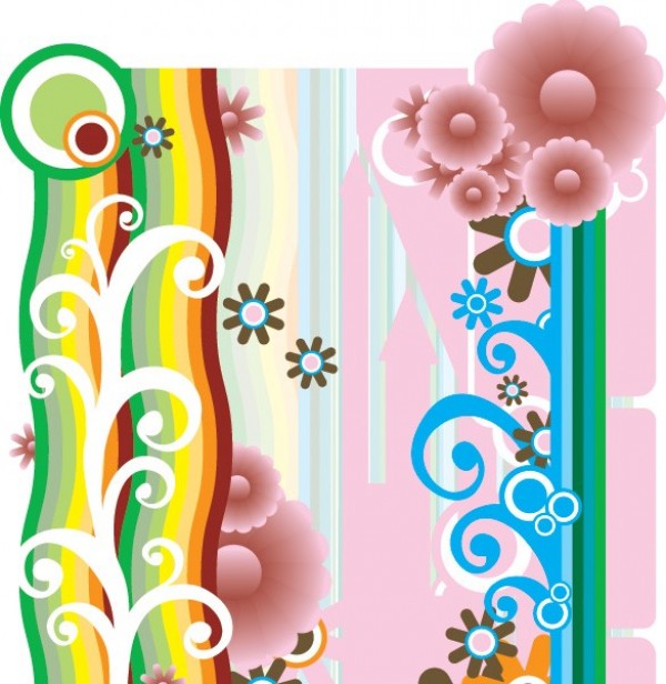 Colorful Floral Vector Abstract Background web vector unique ultimate ui elements stylish quality pack original new modern interface illustrator illustration high quality high detail hi-res HD graphic fresh free download free floral elements download detailed design creative colorful bright background abstract   