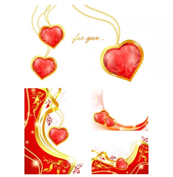 Heart Shaped Pendant Vector Background web vector Valentine unique stylish red quality original illustrator high quality heart pendant heart graphic fresh free download free download design creative background   