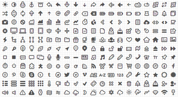 308 Pixel Perfect Typicons Icons Pack vector typicons set pixel pack icons glyph free download free font icons set font icons font   