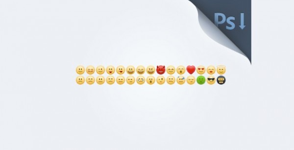 30 Small Smiley Emoticons Set PSD web unique ui elements ui stylish smileys smiley icons set quality psd pack original new modern interface icons hi-res HD fresh free download free faces emoticons elements download detailed design creative clean   