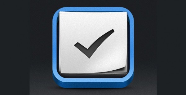 Note Check Mark "Things" Style Icon PNG web unique ui elements ui things icon things stylish simple quality original note icon new modern interface icon hi-res HD fresh free download free elements download detailed design creative clean check mark icon blue   