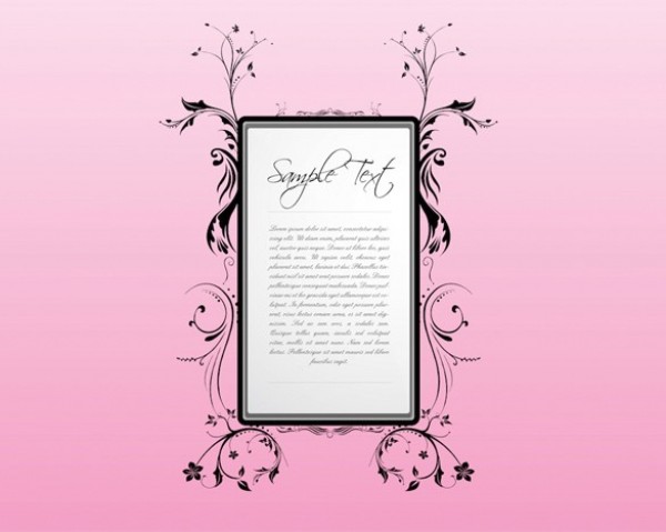 Lovely Floral Framed Letter Vector Graphic web vector valentines unique ui elements stylish quality plaque original new letter interface illustrator high quality hi-res HD graphic fresh free download free frame floral frame elements download detailed design creative card   