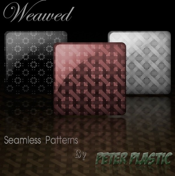 Weaved Style Seamless Patterns Set PAT woven web weaved unique ui elements ui stylish simple seamless quality peter plastic pattern pat original new modern interface hi-res HD fresh free download free floral elements download detailed design creative clean basket background   