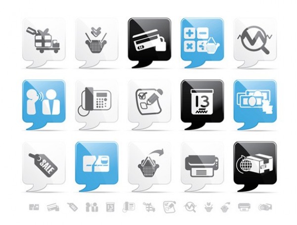 12 Glossy Ecommerce Communication Icons Set web vector unique ui elements stylish shopping cart shipping set quality printer payment original new interface illustrator icons high quality hi-res HD grey graphic fresh free download free eps elements ecommerce download detailed design creative communication blue black   