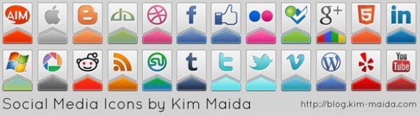 10 Crisp Colorful Social Media Icons Set PNG web unique ui elements ui stylish social media icons social simple set quality original new networking modern interface icons hi-res HD fresh free download free elements download detailed design creative clean bookmarking   