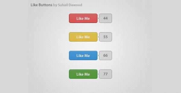 Cool Crisp "Like" Buttons with Counters PSD web unique ui elements ui tooltip counter tab stylish simple quality original new modern like buttons like interface hi-res HD fresh free download free elements download detailed design creative counter clean buttons   