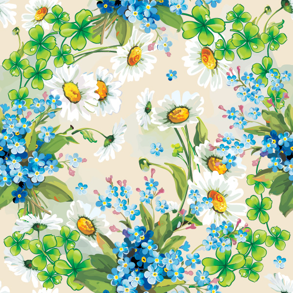 Blue Spring Flowers Vector Background web vector unique ui elements stylish spring quality pattern original new interface illustrator high quality hi-res HD graphic fresh free download free flowers flower garden floral pattern floral eps elements download detailed design daisy daisies creative blue flowers background   