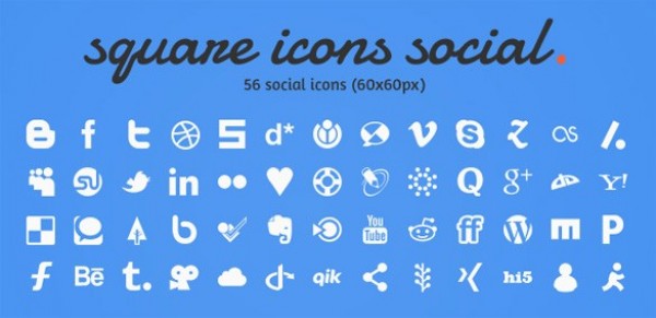 56 Simple Square Social Media Icons Pack web unique ui elements ui stylish square social icons set social simple shapes set quality psd pack original new networking modern media interface icons hi-res HD fresh free download free elements download detailed design creative clean bookmarking   