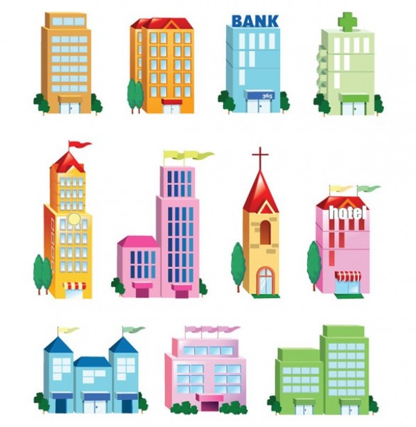 11 Skyscraper Building Vector Icons Set web vector unique ui elements tall building tall stylish skyscraper set quality original office building new interface illustrator icons high quality hi-res HD graphic fresh free download free elements download detailed design creative commercial church building bank   