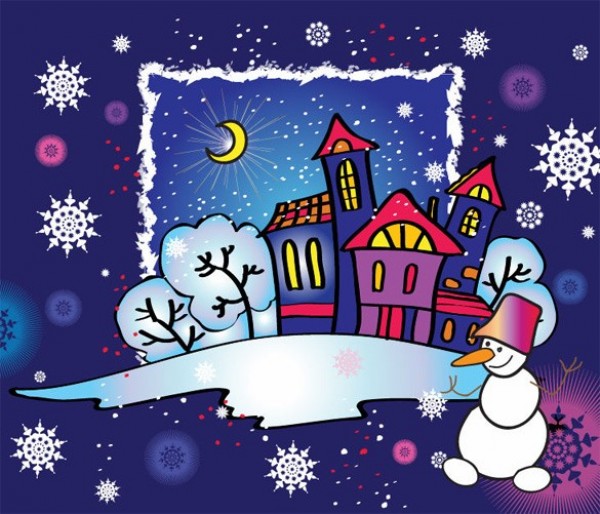Winter Cartoon Snowman Vector Background winter web vector unique stylish snowman snowflakes quality original illustrator houses high quality graphic fresh free download free eps download design creative christmas cartoon card background   