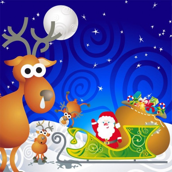 Colorful Cartoon Santa Vector Background web vector unique stylish santa claus santa reindeer quality original new illustrator high quality graphic fresh free download free eps download design creative christmas cartoon santa background background   