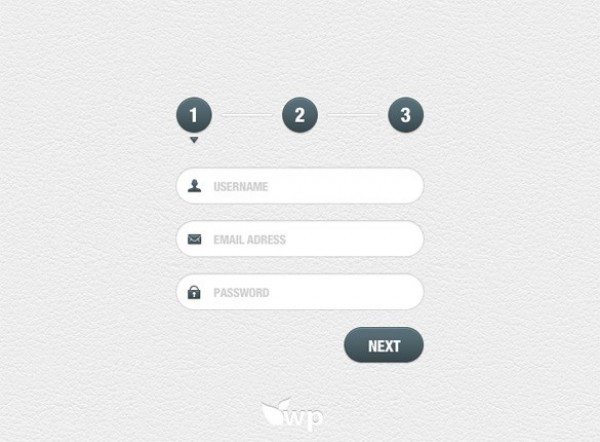 Clean Crisp Step by Step Sign Up Interface web unique ui elements ui stylish steps step by step signup sign up registration register quality psd professional original new modern light interface hi-res HD fresh free download free email elements download detailed design creative clean   