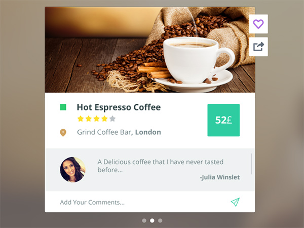 Minimal Coffee Widget with Image & Post post minimal image free download free ecommerce coffee widget coffee   