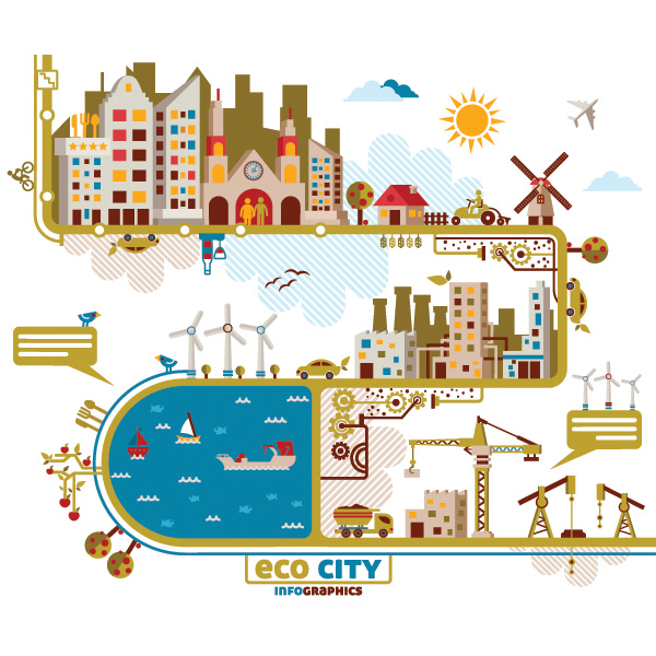 City Infographics Vector Background windmills web vector city elements vector unique ui elements ui trees tractor stylish street skyscrapers quality pumping station original oil rig new modern jet interface infographics infographic industrial hi-res HD gears fresh free download free farmer eps elements download detailed design creative clean city elements city boats background   