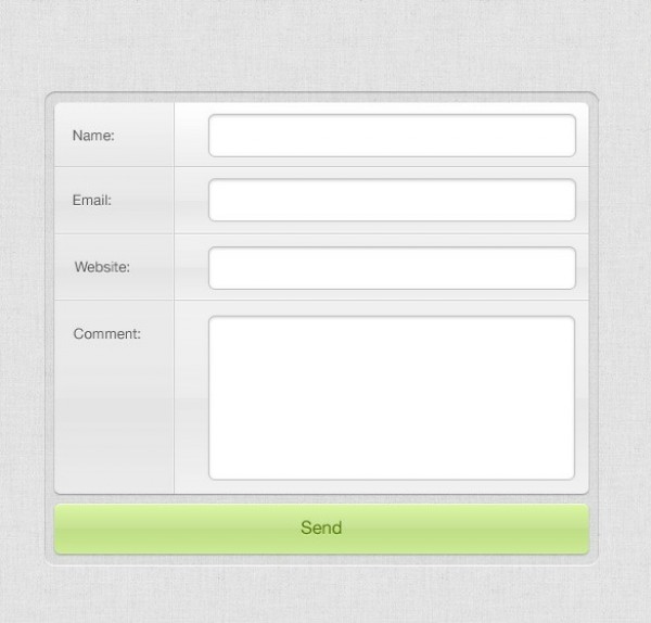 Smooth Clean Comment Form Interface PSD web unique ui elements ui stylish quality psd original new modern light interface hi-res HD grey fresh free download free field elements download detailed design creative comment form comment clean button box   