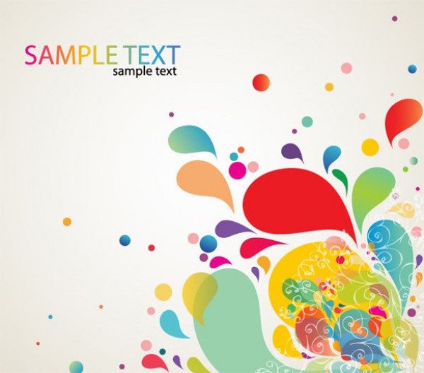 Colorful Abstract Splash Design Vector Background web vector unique stylish splash shapes quality original illustrator high quality graphic fresh free download free eps download design creative colorful background abstract   